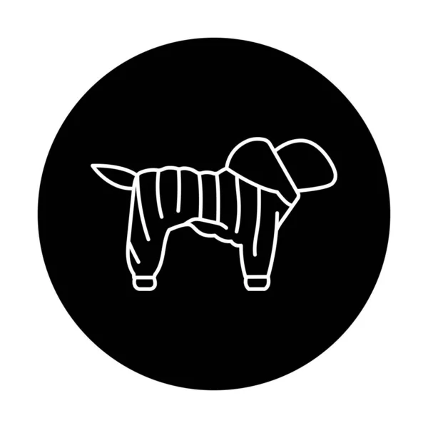 Overol Para Icono Línea Negra Para Perros — Archivo Imágenes Vectoriales