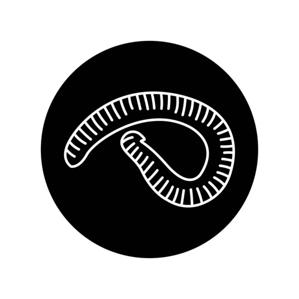 African Centipede Black Line Icon — Stock Vector