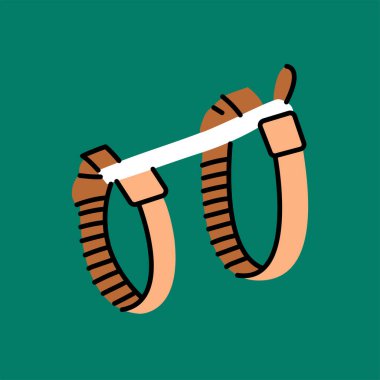 Köpek tasması siyah çizgi simgesi. 