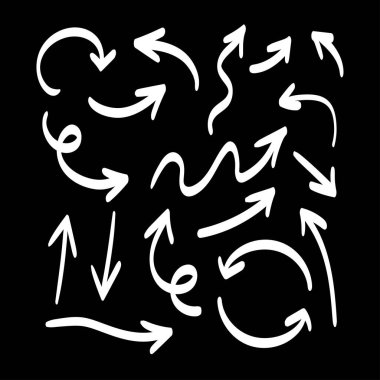 Sketch arrows. Vector doodle elements