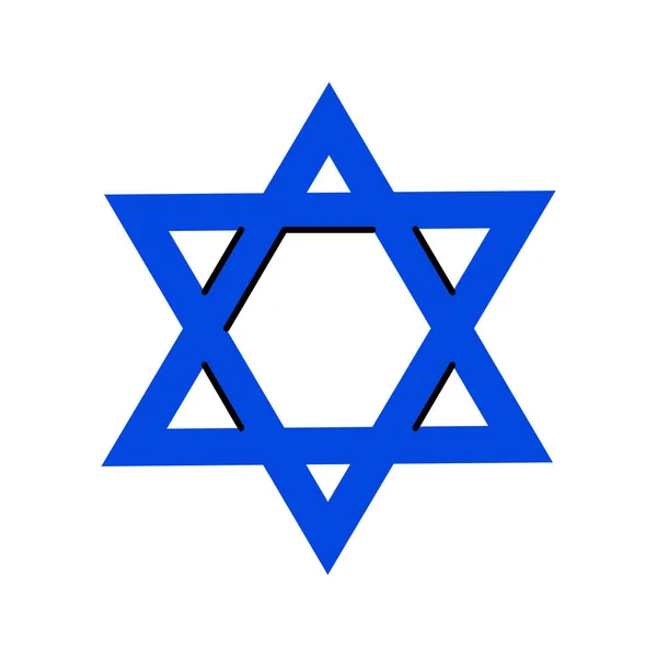 Ιουδαϊσμός Έννοια Χρώμα Μεμονωμένο Στοιχείο Θρησκείας — Διανυσματικό Αρχείο
