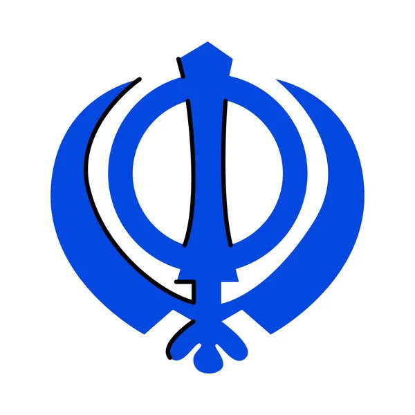 Sikhismo Conceito Cor Religião Elemento Isolado — Vetor de Stock