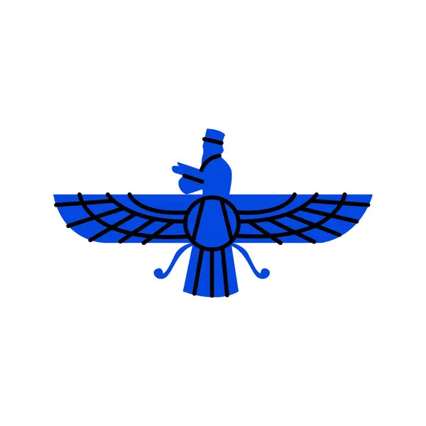 Zoroastrianism Color Concept Religion Isolated Element — Stock Vector