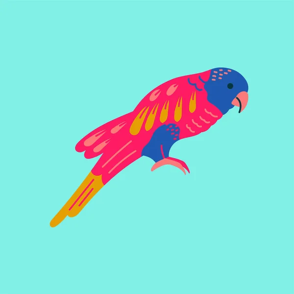 Elemento Colore Degli Uccelli Lorichetto Multicolore Animali Esotici Astratti — Vettoriale Stock