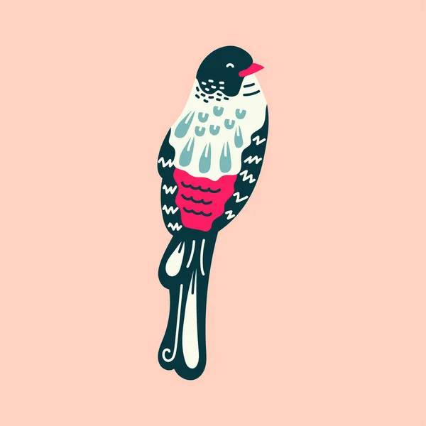 Trigon Vogel Farbelement Abstraktes Exotisches Tier — Stockvektor
