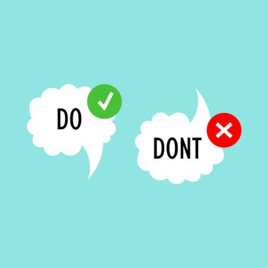 Yeşil işaret ve kırmızı haç renk elementi. Yap, vektör simgesini yapma.