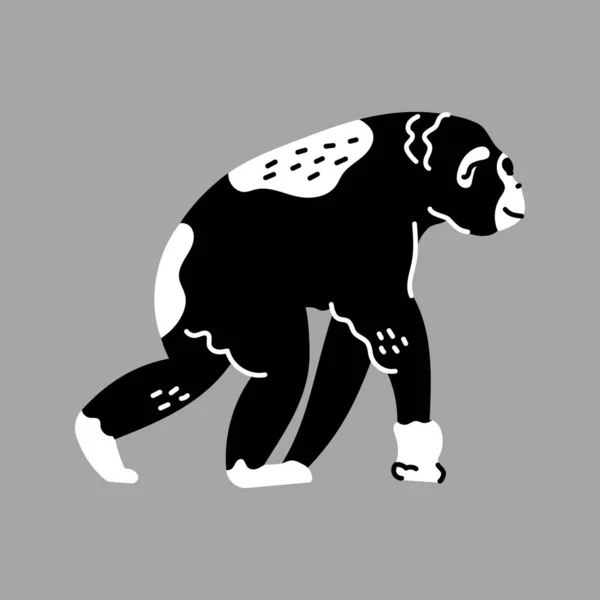 Yapımı Şempanze Rengi Konsepti Çocuk Karakteri — Stok Vektör