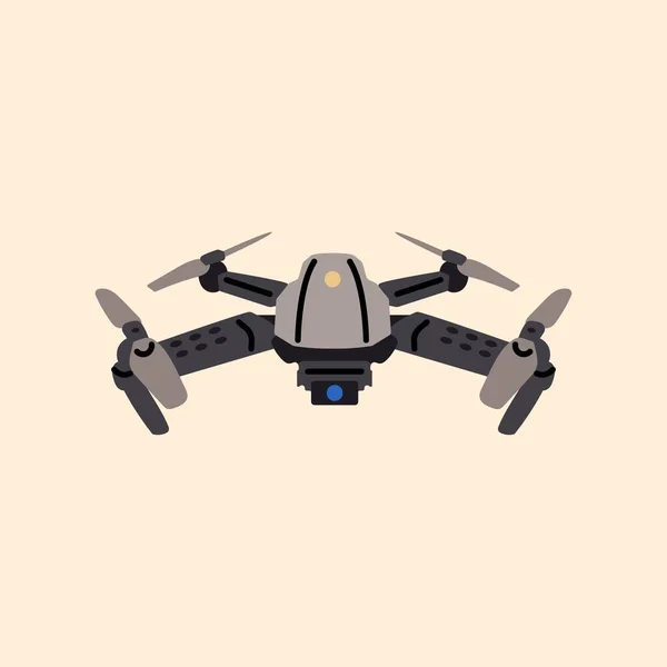 Drone Aéreo Remoto Com Uma Câmera Fotográfica Ícone Cor Gravação — Vetor de Stock