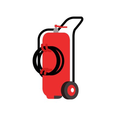 Yangın söndürücü renk ikonu. Taşınabilir itfaiye ekipmanları. 