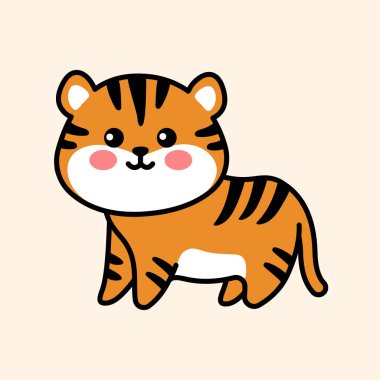 Kaplan rengi element. El yapımı hayvanlar.. 