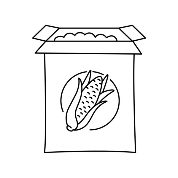Ručně Kreslené Snídaně Cereálie Barevný Prvek Kreslené Nezpracované Potraviny — Stockový vektor