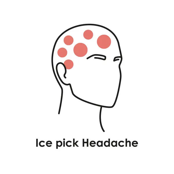 Buz Kıracağı Baş Ağrısı Renk Simgesi Vektör Izole Illüstrasyonu — Stok Vektör