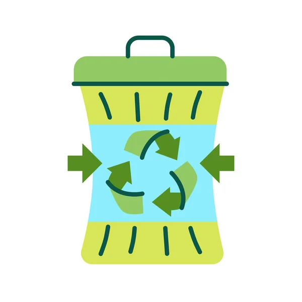 Waste Upcycle Color Flat Icon Zero Waste Lifestyle Eco Friendly — Vector de stock