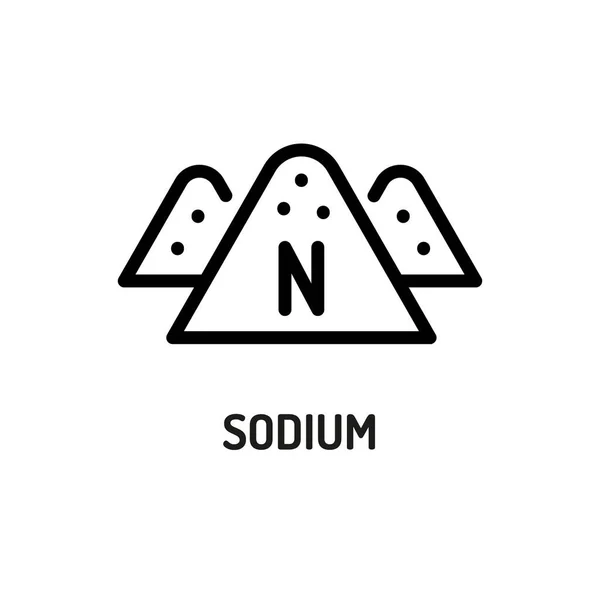 Sodium Line Black Icon Nutrition Facts — Stock Vector