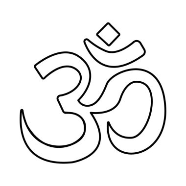 Hinduizm renk konsepti. Din izole öge.