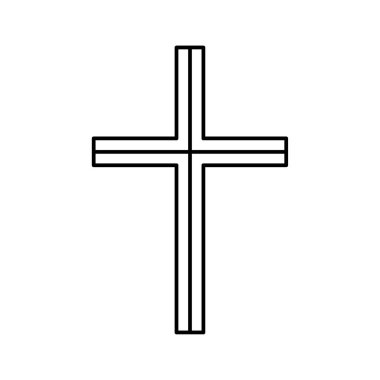 Hıristiyanlık renk konsepti. Din izole öge.