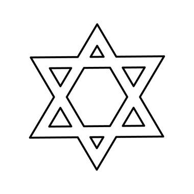 Yahudilik renk konsepti. Din izole öge.
