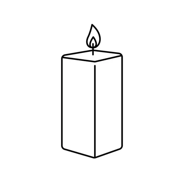 大豆蜡蜡烛扁平元素 — 图库矢量图片