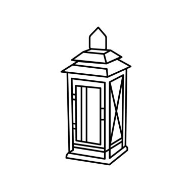 Dekoratif fener düz elementi. İç dekorasyon.