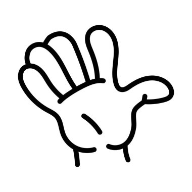 Çizgi film jest çizgisi simgeleri ayarlandı. Karakter eli. 