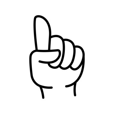 Çizgi film jest çizgisi simgeleri ayarlandı. Karakter eli. 