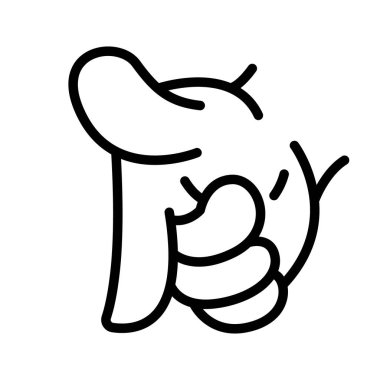 Çizgi film jest çizgisi simgeleri ayarlandı. Karakter eli. 