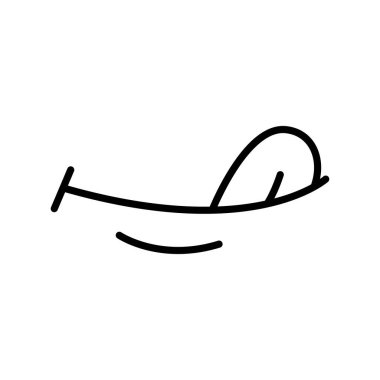 Çizgi film. Dil çizgisi ikonu ile gülümsüyorum. Karakter eli. 