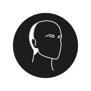 Yüksek tansiyon baş ağrısı renk simgesi. Vektör izole illüstrasyonu