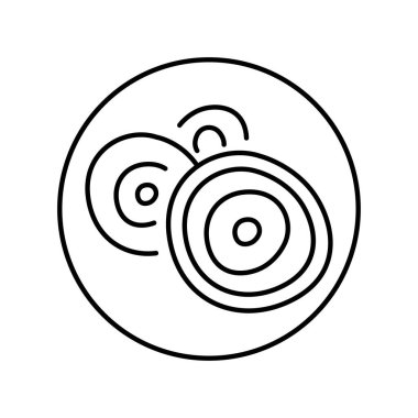 Hücre renk çizgisi simgesi. Organizma örgütü.