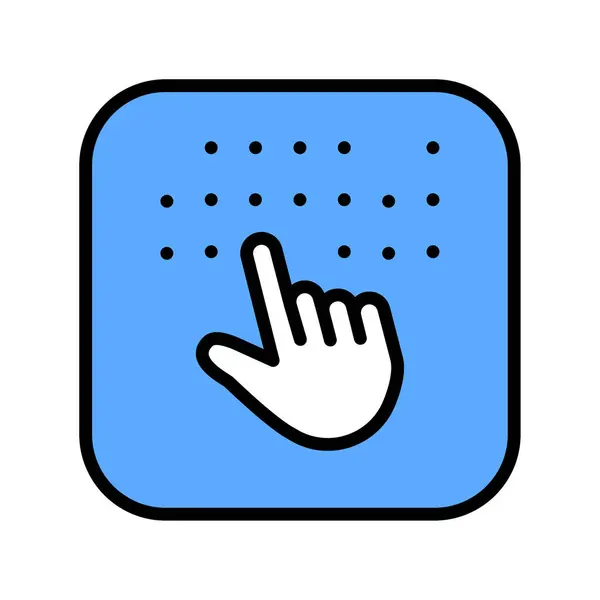Braille Color Line Icon Web Accessibility Vector Isolated Element Royalty Free Stock Vectors