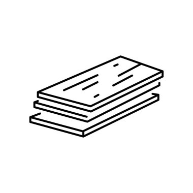 Ahşap parke çizgisi simgesi. Ahşap yapı malzemeleri.