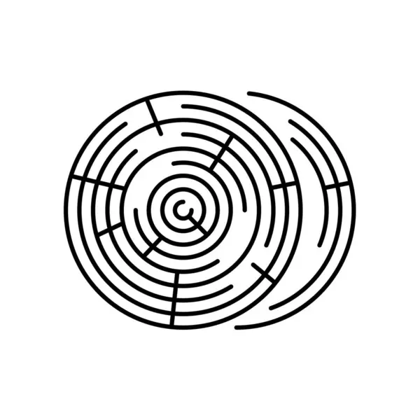 圆木线黑色图标 签署网页 移动应用 — 图库矢量图片