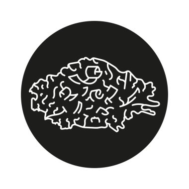 Talaş çizgisi siyah ikonu. Web sayfası, mobil uygulama için imzala