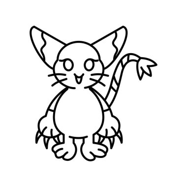 Manga renk çizgisi simgesinin Kodomo türü. Anime biçiminde karakter.