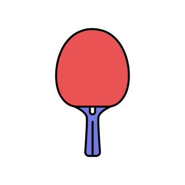 Masa tenisi raketi çizgisi simgesi. Web sayfası, mobil uygulama için imzala,