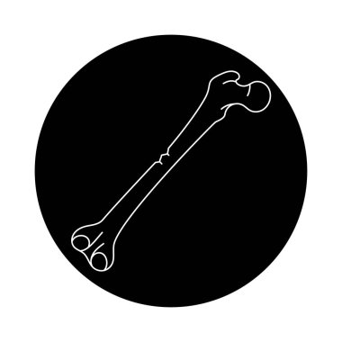 Yeşil çubuk kemik kırılma çizgisi simgesi. 