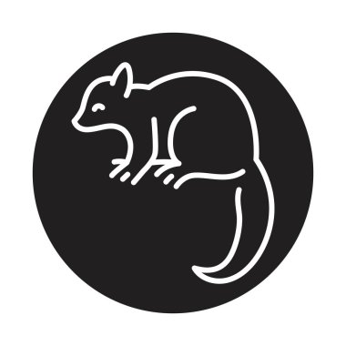 Avustralyalı kuzu siyah çizgi çizimi. Avustralya Hayvanları.