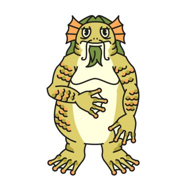 Tatlı fary öykü karakter renk çizelgesi çizimi. 