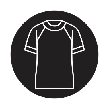 Raglan T-Shirt çizgisi simgesi. 