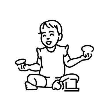 Bebek çalma satırı simgesi. 