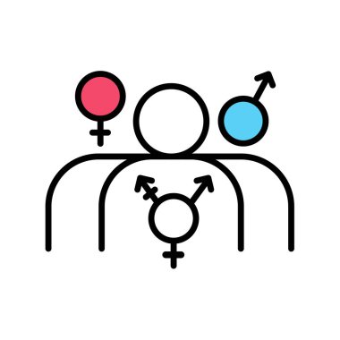 Cinsiyet çizgisi simgesi. LGBT toplumu