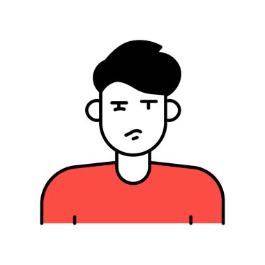 Trigeminal nevralji çizgisi siyah ikon. Web sayfası, mobil uygulama için imzala,