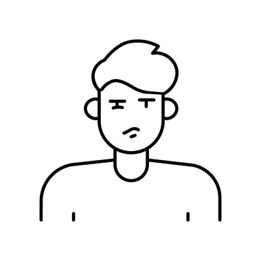 Trigeminal nevralji çizgisi siyah ikon. Web sayfası, mobil uygulama için imzala,