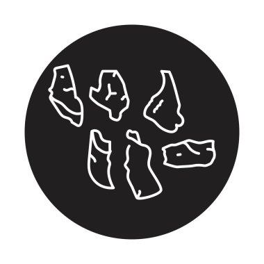 Kurutulmuş çizgi simgesi. 