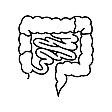 İltihaplı bağırsak hastalığı renk çizgisi ikonu. Otoimmün hastalıklar. 