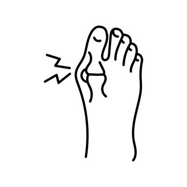 Sedef hastalığı artrit renk çizgisi ikonu. Otoimmün hastalıklar. 