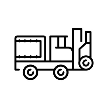 Snow Cutter siyah çizgi çizimi. Kar temizleme makinesi.