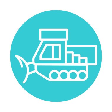 Kar temizleme aracı siyah çizgi çizimi. Kar temizleme makinesi.