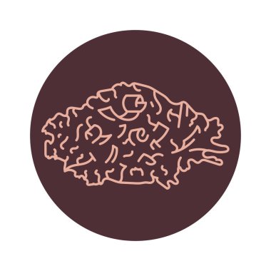 Talaş çizgisi siyah ikonu. Web sayfası, mobil uygulama için imzala