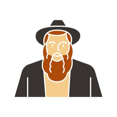 Haham renk ikonu. Yahudilik dini.